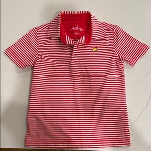 Masters Kids Polo Shirt in Red and White Stripes
